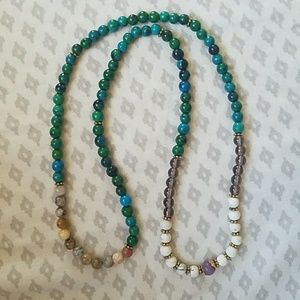 Beautiful semiprecious stone necklace/wrap bracele